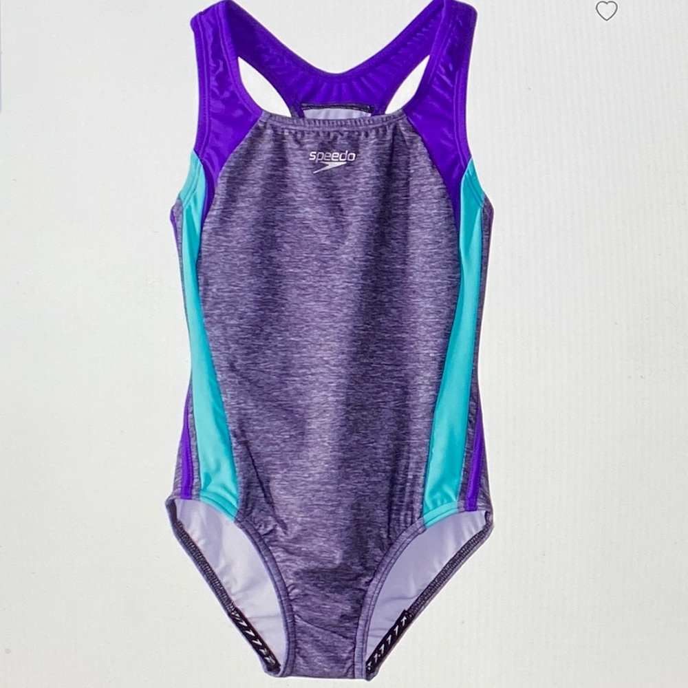 Speedo- Solid Infinity Splice One Piece swimsuit (Big kid)